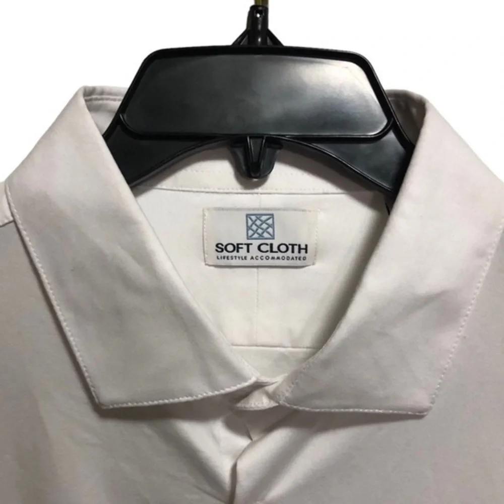 Soft Cloth Button Front Collared Dress Shirt - Picture 3 of 11